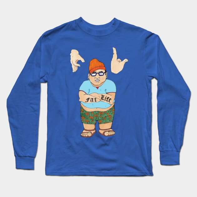 Livin The Fat Life Long Sleeve T-Shirt by shortgoose